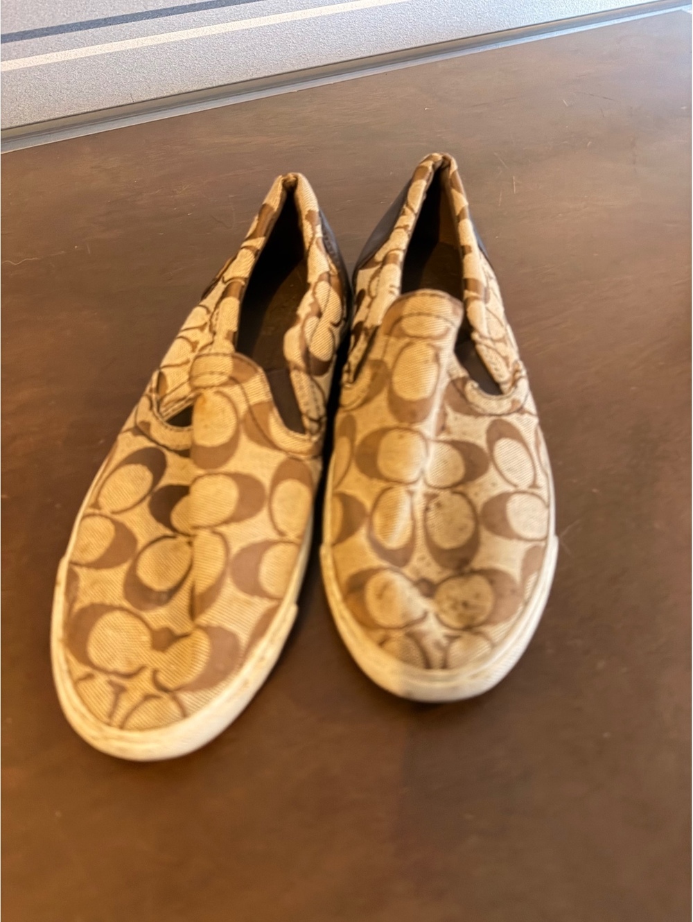 Coach Allegra Women's Signature C Jacquard Slip-On Sneakers – Size 6.5 B